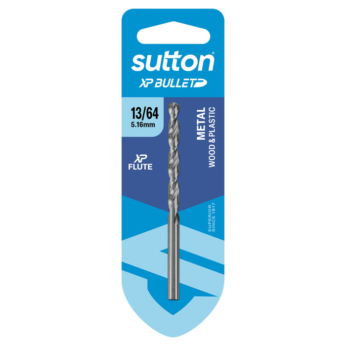 Sutton XP Bullet Jobber Drill Bit Carded 13/64