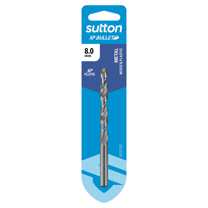 Sutton XP Bullet Jobber Drill Bit Carded 8.0mm D220H0800