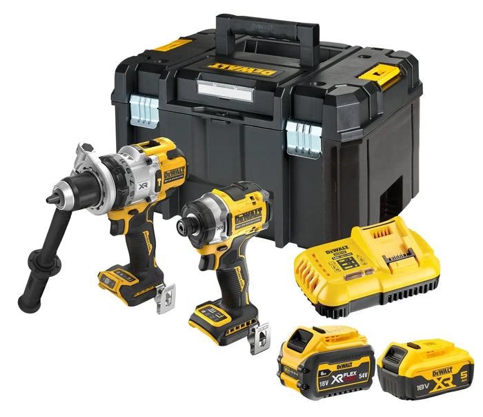 Dewalt 18V XR Premium 2 Piece Combo Kit 5.0Ah and Flexvolt 6Ah DCK2201P1T1-XE