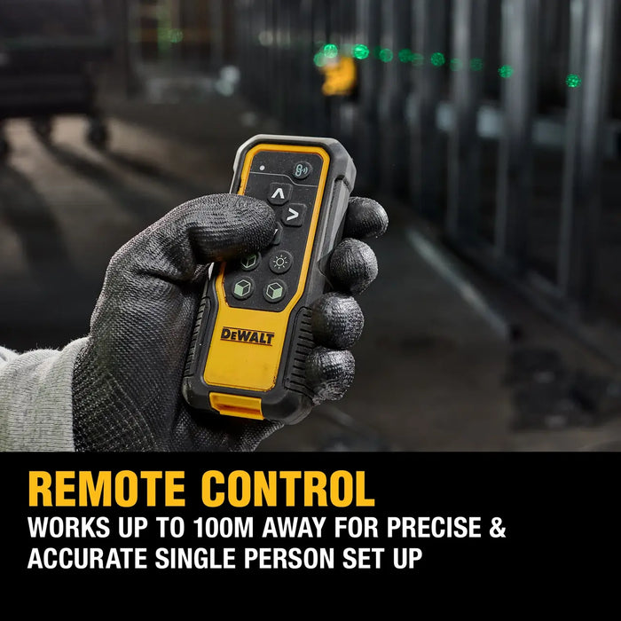 Dewalt 18V XR 3x360° Remote Control Multi Line Laser Kit Green DCLE34035D1-XE
