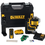 Dewalt 18V XR 3x360° Remote Control Multi Line Laser Kit Green DCLE34035D1-XE