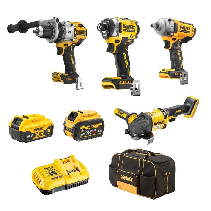 Dewalt 18V/54V XR Brushless Mixed Voltage 4 Piece Kit 5.0Ah/6.0Ah and Flexvolt 6Ah DCZ407P1T1-XE