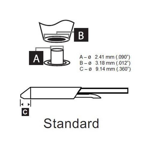 Metcal DSC Desoldering Cartridge Standard Length (∅ x L) 2.41mm x 9.14mm 800 Series DSC-8CN0024S
