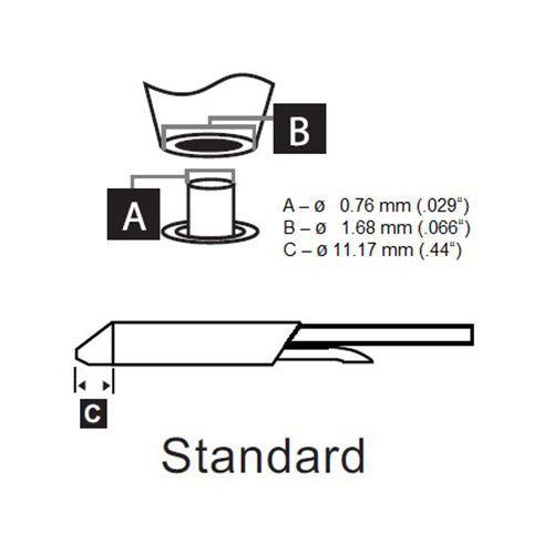 Metcal DSC Desoldering Cartridge Standard Length (∅ x L) 0.76mm x 11.17mm 900 Series DSC-9CN0008S