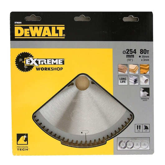 Dewalt Extreme Workshop Circular Saw Blade TCG 254mm X 80T