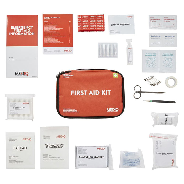 Mediq Essential First Aid Kit Compact Motorist In Soft Pack