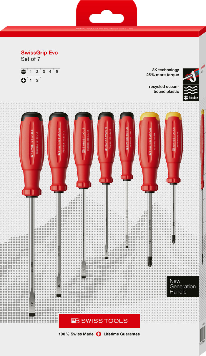 PB Swiss SwissGrip Evo SL & PH Screwdriver Set in Box