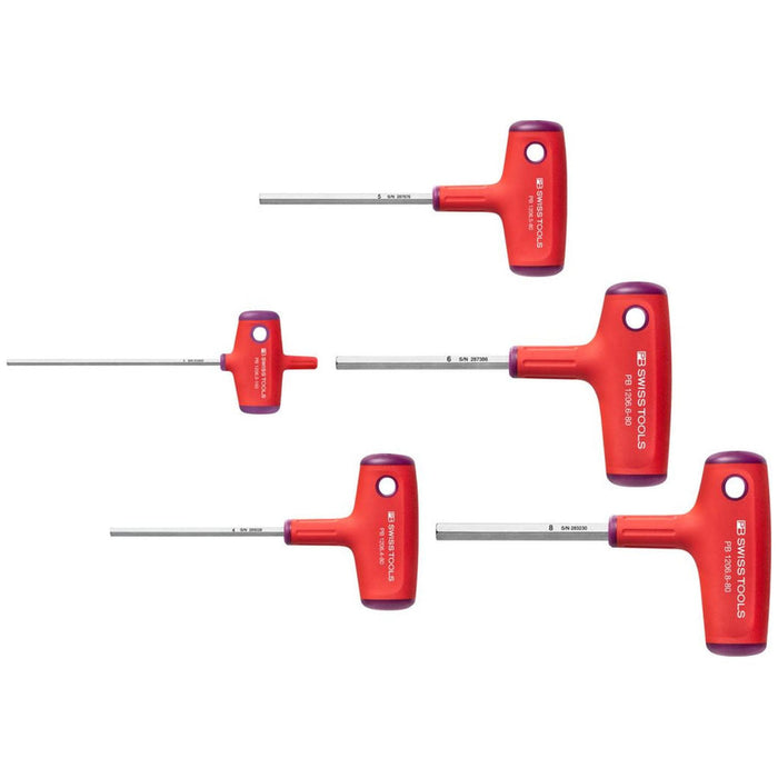 PB Swiss 1555 Cross-Handle Hex Screwdrivers 5 Pce Set