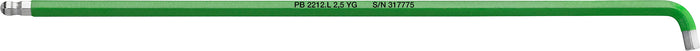 PB Swiss RainBow 100° Hex Key L-Wrench Long with Ball Point 2.5mm