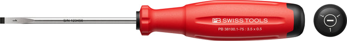PB Swiss 38100 SwissGrip Evo Slotted Screwdriver 0.5 x 3.5 x 75mm