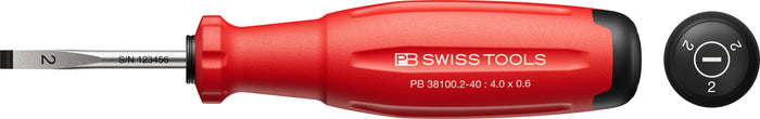 PB Swiss 38100 SwissGrip Evo Slotted Screwdriver 0.6 x 4 x 40mm