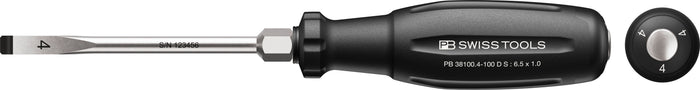 PB Swiss 38100 SwissGrip Evo Slotted Screwdriver Hex Wrench Section/Go Through Blade 1.0 x 6.5 x 100mm