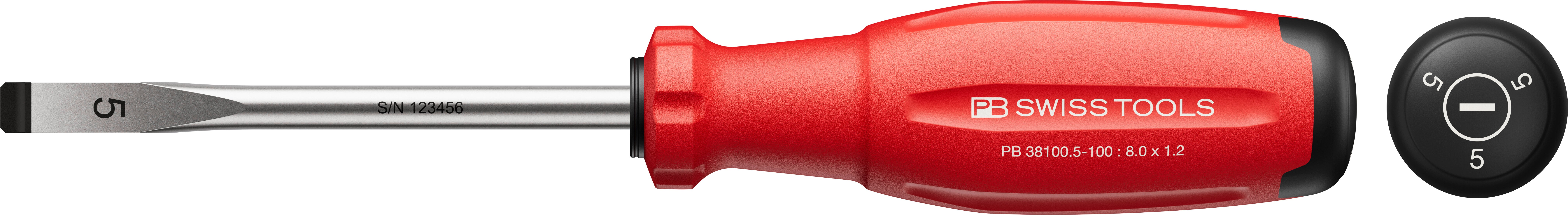 PB Swiss 38100 SwissGrip Evo Slotted Screwdriver 1.2 x 8 x 100mm For ...