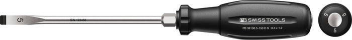 PB Swiss 38100 SwissGrip Evo Slotted Screwdriver Hex Wrench Section/Go Through Blade 1.2 x 8 x 150mm