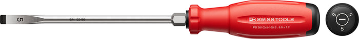 PB Swiss 38100 SwissGrip Evo Slotted Screwdriver with Hex Wrench Section 1.2 x 8 x 160mm