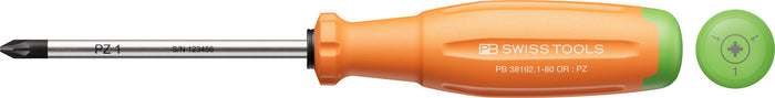 PB Swiss RainBow SwissGrip Evo Pozidriv Screwdriver PZ1 x 80mm Orange