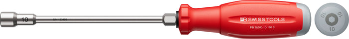 PB Swiss SwissGrip Evo Socket Screwdriver for Hex Screws with Hex Wrench Section 10mm x 160mm