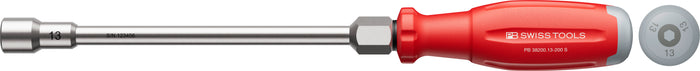 PB Swiss SwissGrip Evo Socket Screwdriver for Hex Screws with Hex Wrench Section 13mm x 200mm