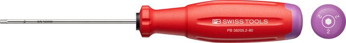 PB Swiss SwissGrip Evo Screwdriver for Hex Socket Screws 2.0 x 80mm