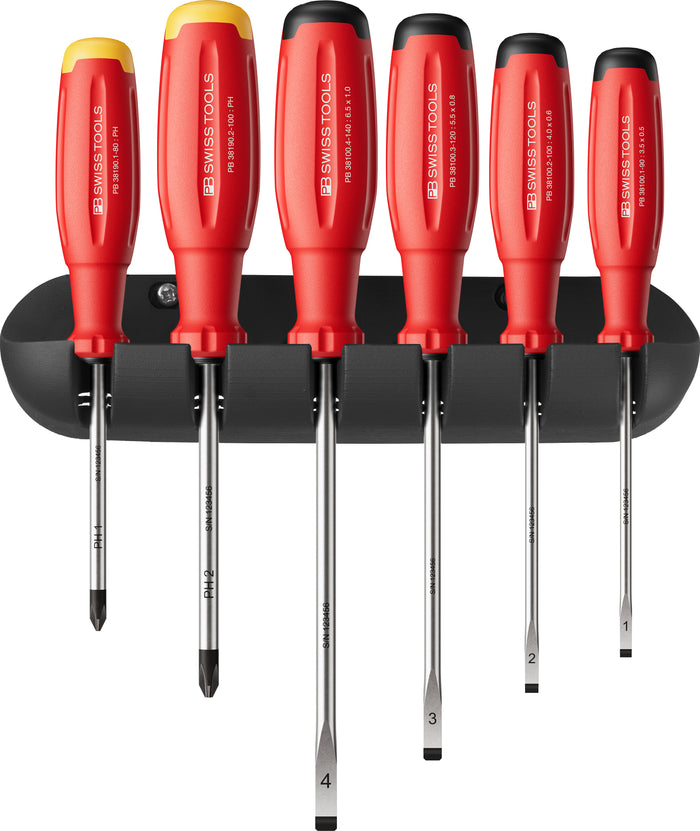 PB Swiss SwissGrip Evo SL & PH Screwdriver Set with Wall Bracket