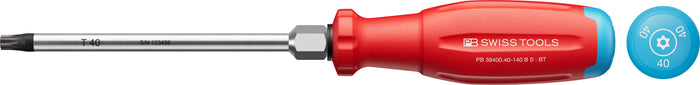 PB Swiss SwissGrip Evo Torx Screwdriver with Bore Hole & Hex Wrench Section TX40 x 140mm