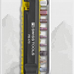 PB Swiss 470 Yellow BikeTool Pocket Tool with 9 Screwdriving Tools & 2 Tyre Levers in Skin Pack
