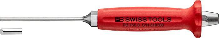 PB Swiss 758 Pin Punch, Drift Punch Octagonal with Handle 3mm