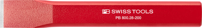 PB Swiss 800 Flat Chisel Red Powder Coated 28mm x 200mm