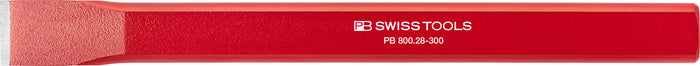 PB Swiss 800 Flat Chisel Red Powder Coated 28mm x 300mm