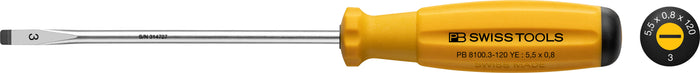 PB Swiss 8100 RB SwissGrip Slotted Screwdriver 0.8 x 5.5 x 120mm
