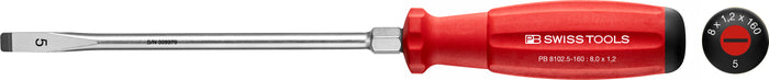 PB Swiss 8102 SwissGrip Slotted Screwdriver 1.2 x 8 x 160mm