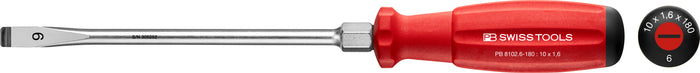PB Swiss 8102 SwissGrip Slotted Screwdriver 1.6 x 10 x 180mm