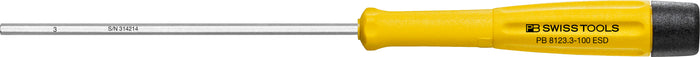 PB Swiss ESD Screwdriver for Hex Socket Screws 3 x 100mm