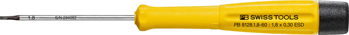 PB Swiss 8128 ESD Electronics Slotted Screwdriver 1.8 x 60mm