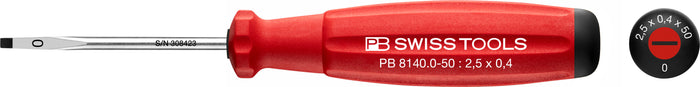 PB Swiss 8140 SwissGrip Slotted Screwdriver 0.4 x 2.5 x 50mm