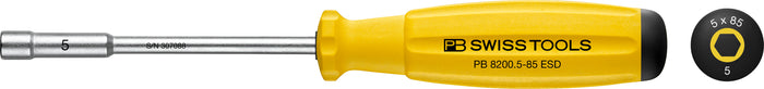 PB Swiss 8200 ESD SwissGrip Hex Socket Screwdriver 5 x 85mm