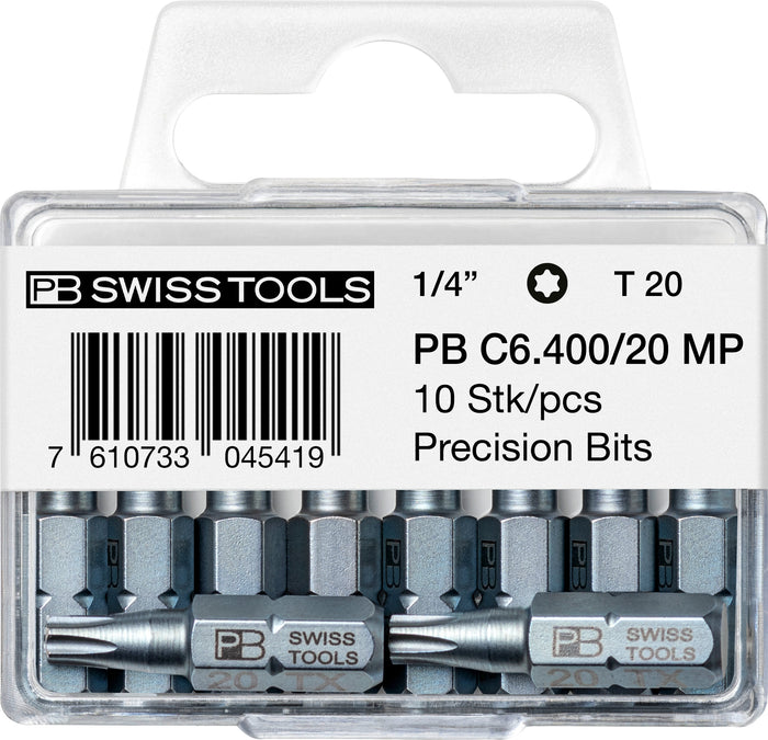 PB Swiss C6 400 MP Torx TX20 PrecisionBit Design C 6.3 (1/4
