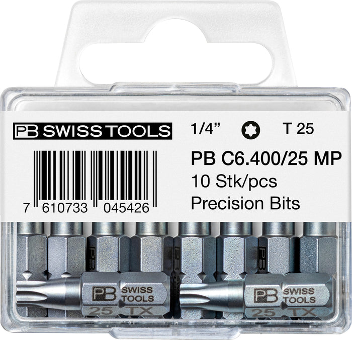 PB Swiss C6 400 MP Torx TX25 PrecisionBit Design C 6.3 (1/4