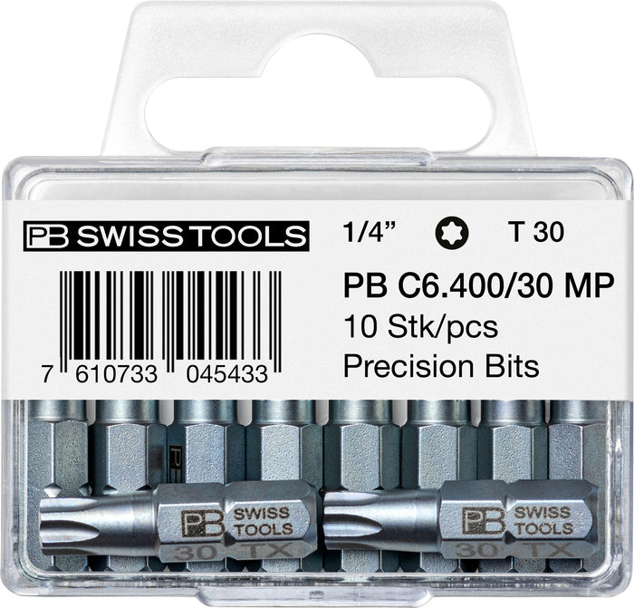 PB Swiss C6 400 MP Torx TX30 PrecisionBit Design C 6.3 (1/4