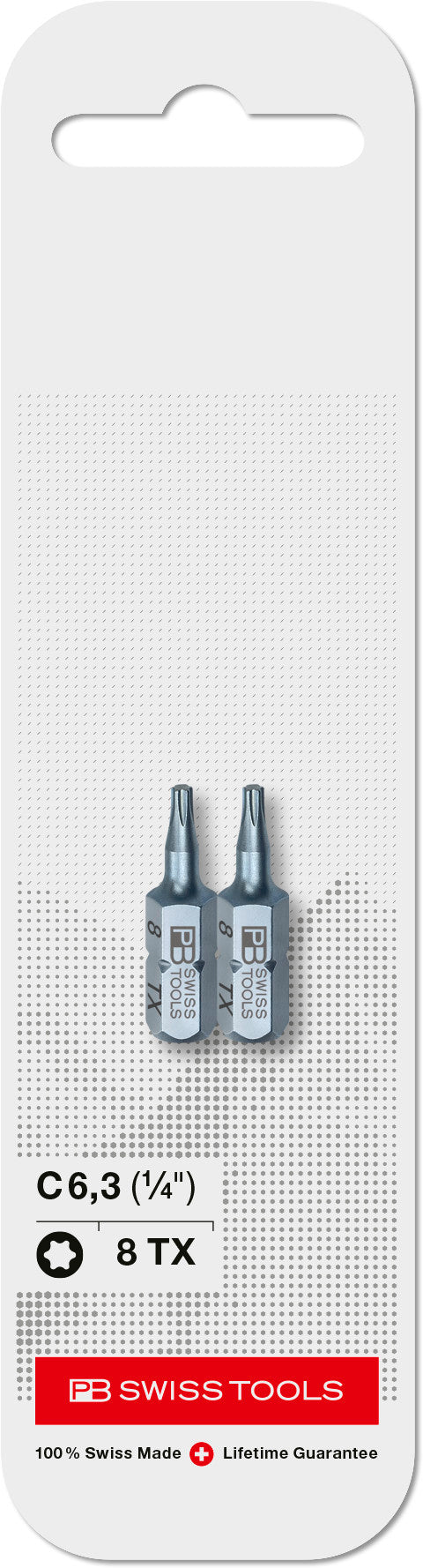 PB Swiss C6 400 CN2 Torx TX8 PrecisionBit Design C 6.3 (1/4