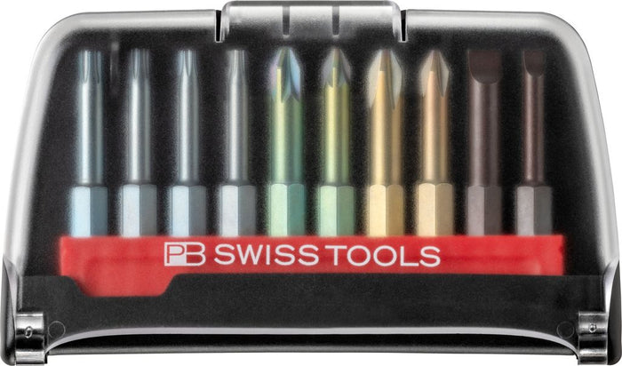 PB Swiss E6 702 BC PrecisionBits E6 Set in BitCase 10 Pce SL/PH/PZ/TX