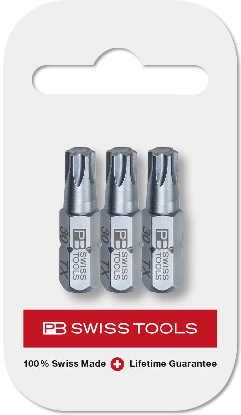 PB Swiss PrecisionBit Shape C 6.3 Torx TX30 3 Piece in Skin Pack