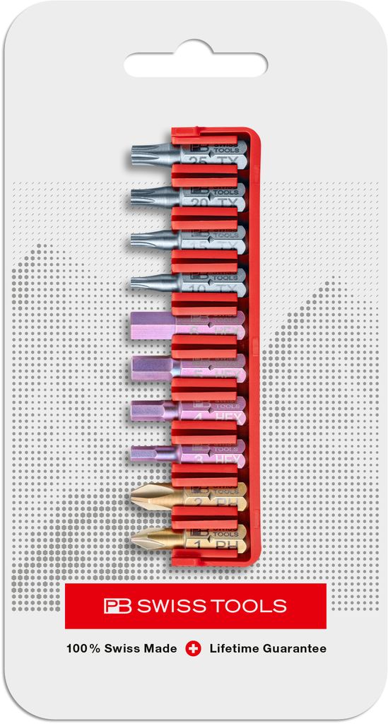 PB Swiss C6 700 CN PrecisionBits C6 Set in BitBlock 10 Pce PH/TX/Hex