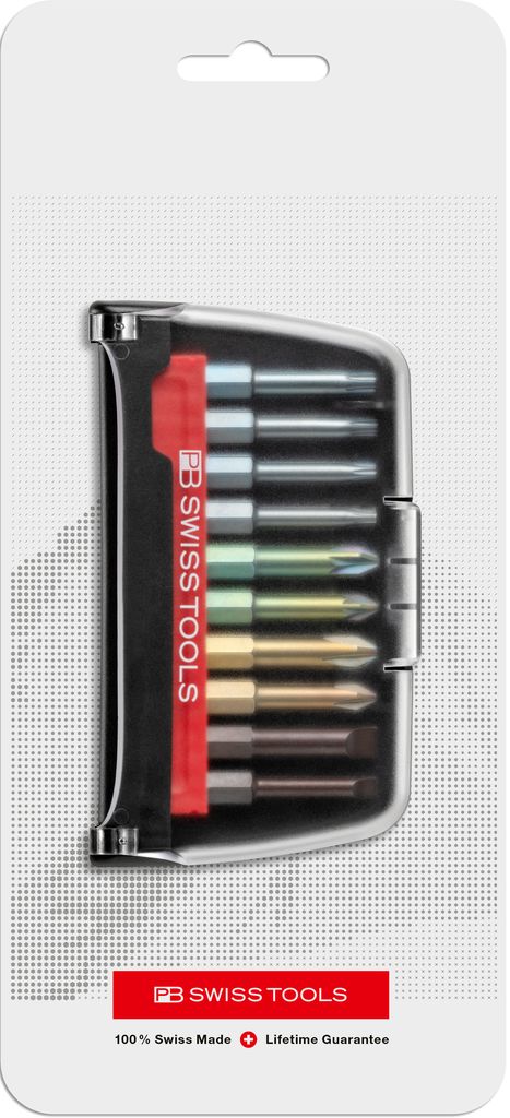 PB Swiss E6 702 BC CN PrecisionBits E6 Set in BitCase 10 Pce SL/PH/PZ/TX (Skin Pack)