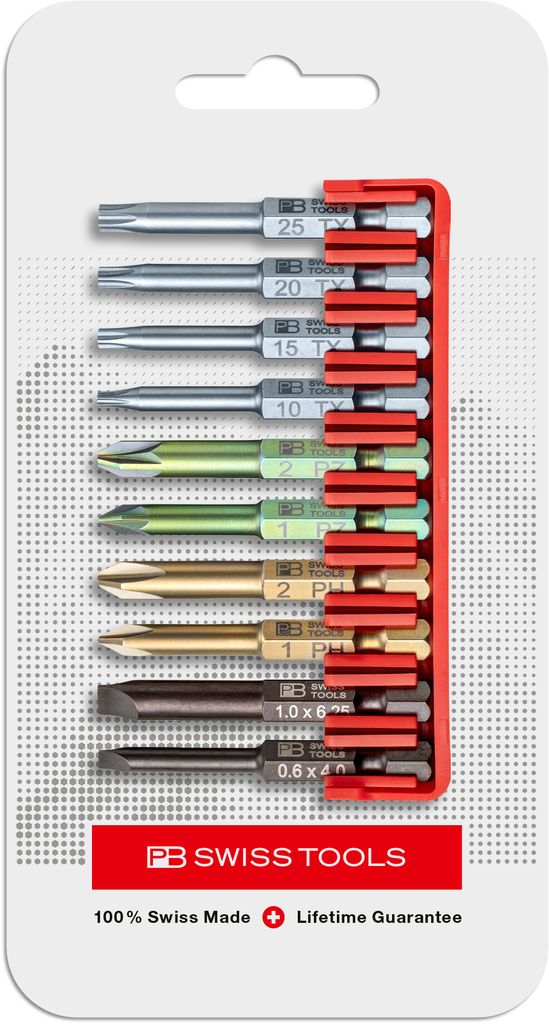 PB Swiss E6 702 CN PrecisionBits E6 Set in BitBlock 10 Pce SL/PH/PZ/TX