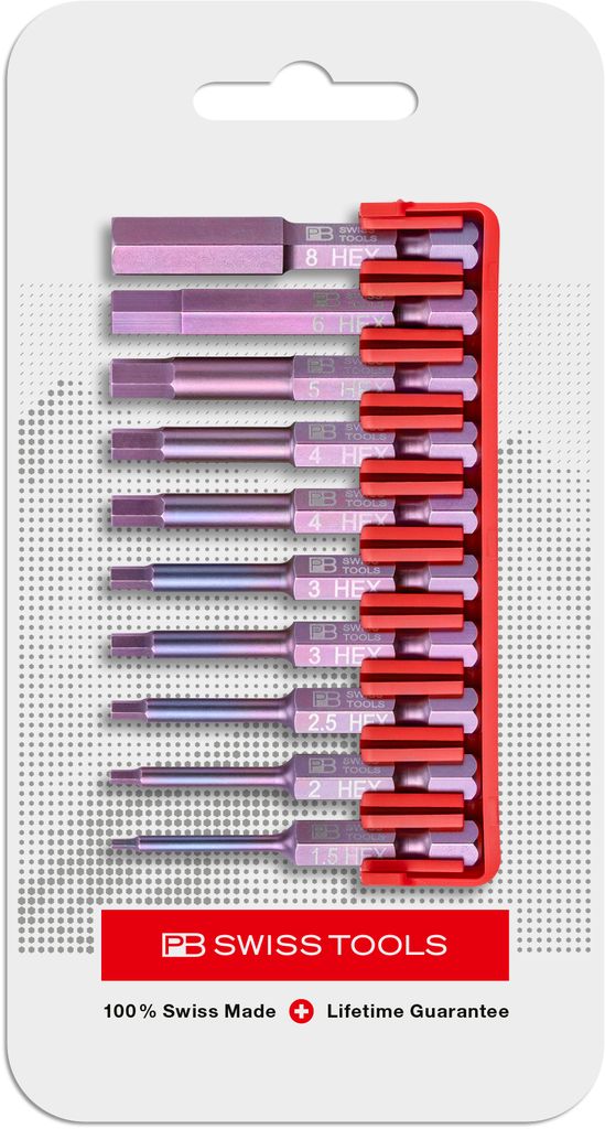 PB Swiss E6 713 CN PrecisionBits E6 Set in BitBlock 10 Pce Hex