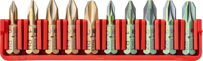 PB Swiss C6 706 CN PrecisionBits C6 Set in BitBlock 10 Pce Phillip/Pozi