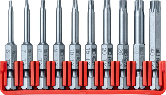 PB Swiss E6 703 CN PrecisionBits E6 Set in BitBlock 10 Pce Torx