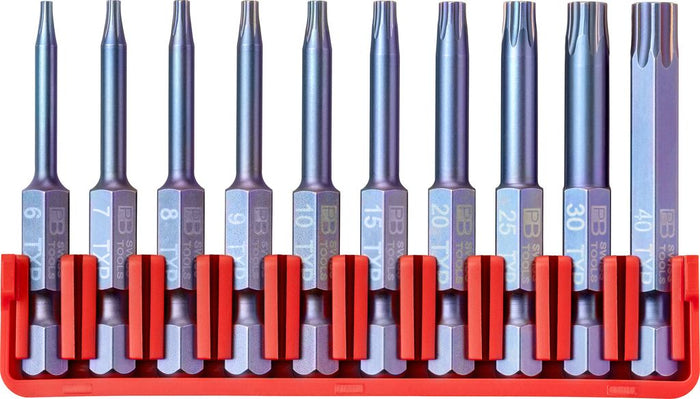 PB Swiss E6 716 CN PrecisionBits E6 Set in BitBlock 10 Pce Torx Plus