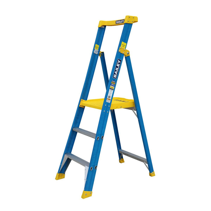 Bailey Pro Fibreglass 3 Step Platform Ladder FS13946 For Sale Online